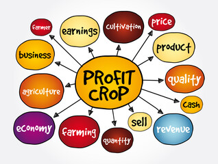 Profit crop mind map, business concept for presentations and reports