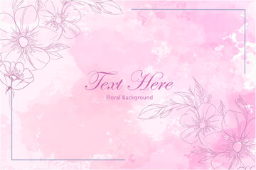 Floral backgrounds with hand drawn flowers