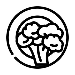 vegetarian diet line icon vector. vegetarian diet sign. isolated contour symbol black illustration