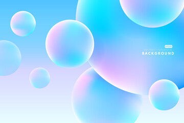 Abstract sphere hologram color. 3D liquid fluid circles pastel color beautiful background. Creative minimal template for cover brochure, flyer, poster, wallpaper, banner web, placard. Vector EPS10