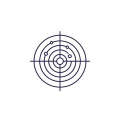 radar vector line icon