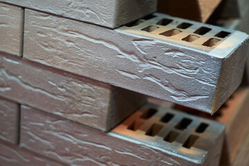 Brick wall. Decorative brickwork.