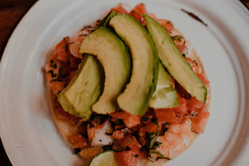 Tostada de camaron