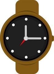 Vector emoticon illustration of a hand watch