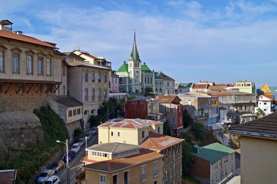 Paisagem panorâmica da cidade de Valparaíso / Chile