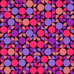 Pink geometric bright and abstract ornament.