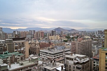 Vista panorâmica da cidade de Santiago / Chile