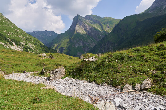 Ausgetrocknetes Bachbett im oberen Oytal