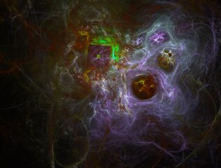 Obraz premium Imaginatory fractal background generated Image
