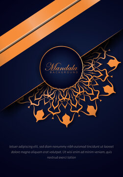 Mandala design with golden arabesque pattern Arabic Islamic east style. Ornamental luxury mandala design
