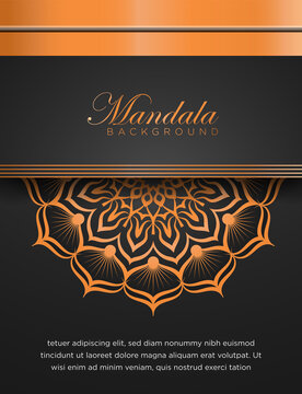 Mandala design with golden arabesque pattern Arabic Islamic east style. Ornamental luxury mandala design 