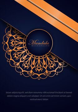 Mandala design with golden arabesque pattern Arabic Islamic east style. Ornamental luxury mandala design 