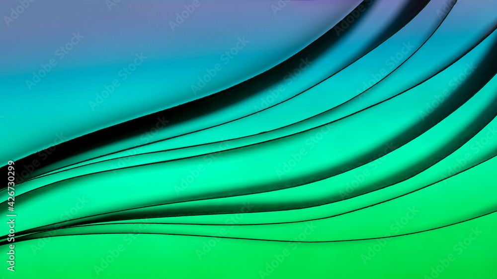 Wall mural abstract top macro view of black paper strips on colorful background