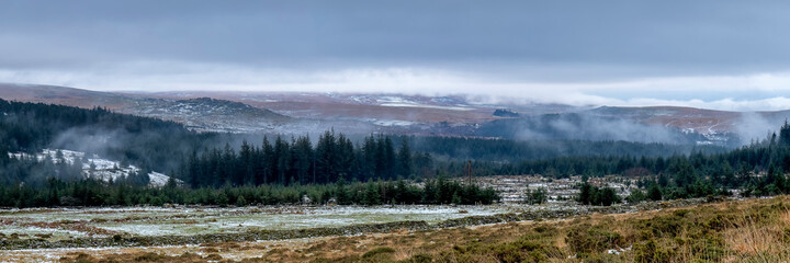 Dartmoor Snow & Mist Panorama