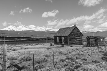 Barn in the Rocky Mountains 