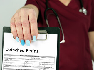  Detached Retina Retinal Detachment phrase on the sheet.