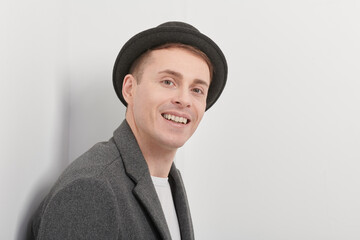 positive man in hat