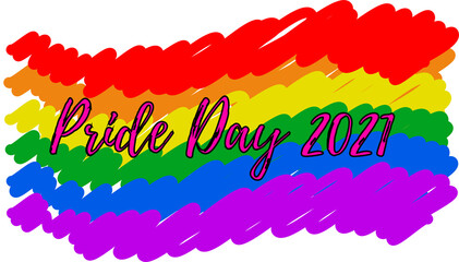 gay pride day party and celebration. pride flag.