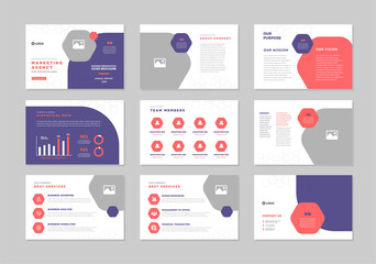 Business Presentation Brochure Guide Design or Pitch Deck Slide Template or Sales Guide Slider