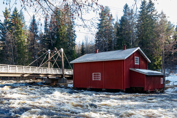Old mill on the river Jokelanjoki, Kouvola, Finland