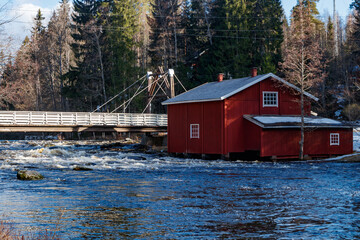 Old mill on the river Jokelanjoki, Kouvola, Finland