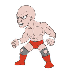 Design of wrestler illustration