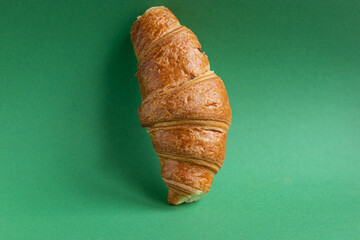 croissant colored background sweet bake dessert bun snack healthy meal top view copy space rustic food background top view