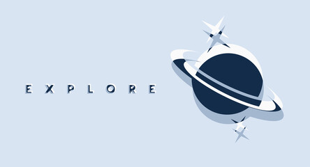 Obraz premium Spacial exploration illustration