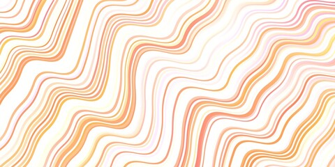 Light Orange vector template with curved lines.