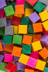 Fototapeta na wymiar set of colored cubes