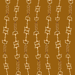 Seamless chain pattern, fabric print.