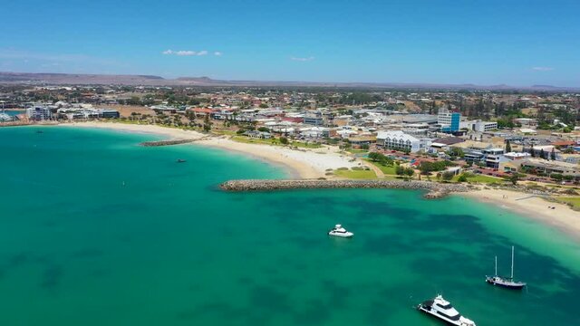 "GERALDTON, AUSTRALIA, JANUARY 12, 2020: Aerial view of Geraldton, Australia"