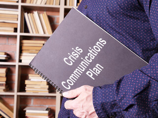 Crisis Communications Plan is shown on the photo using the text