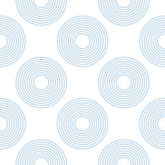 Abstract fantasy striped thin line round geometric seamless pattern. Creative mosaic, tile background.