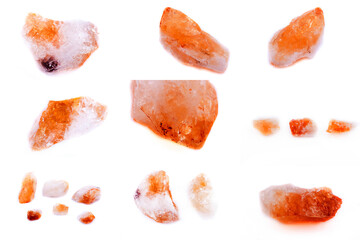 Collection of stone mineral citrine