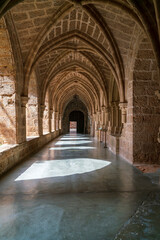 Interior view of the Monasterio de Piedra, Zaragoza, Spain.