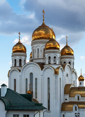 Fototapeta na wymiar An orthodox cathedral church.Sunny day.