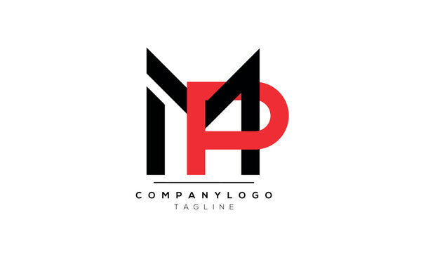 Abstract Letter Initial MP PM M P Vector Logo Design Template