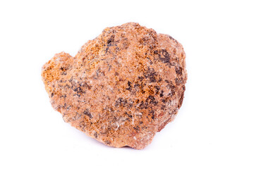 macro mineral stone hemimorphite on a white background