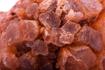 Macro mineral stone Aragonite on white background