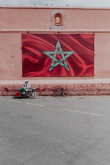 red and white flag morroco