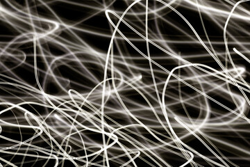 Abstract black light background. Long exposure photography