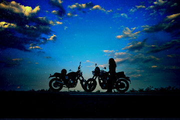 Obraz na płótnie Canvas Rider by night
