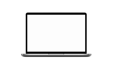 Laptop isolated on white background.