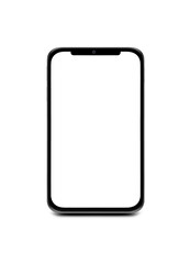 Modern smartphone isolated on white with clipping path.