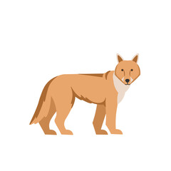 Cartoon antelope on a white background.Flat cartoon illustration for kids.