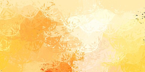 Dark Orange vector backdrop with triangles, lines.