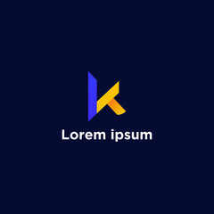 Abstract K letter Logo Design