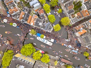 Gardinen Boat parade Kings day © creativenature.nl