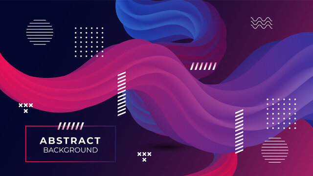 Abstract geometric background banner. Futuristic perforated technology abstract background with blue neon glowing lines. Vector abstract background. 